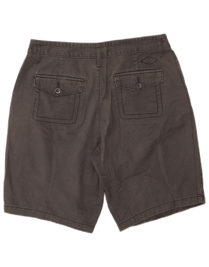 Shorts Chino feminino Eddie Bauer US 8 médio W30 algodão cinza