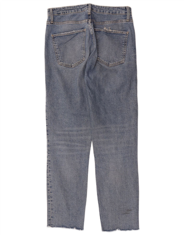 Calça jeans reta feminina Zara EU 38 pequena W28 L28 azul