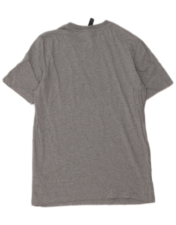 Camiseta masculina Adidas Graphic Top pequeno algodão manchado cinza