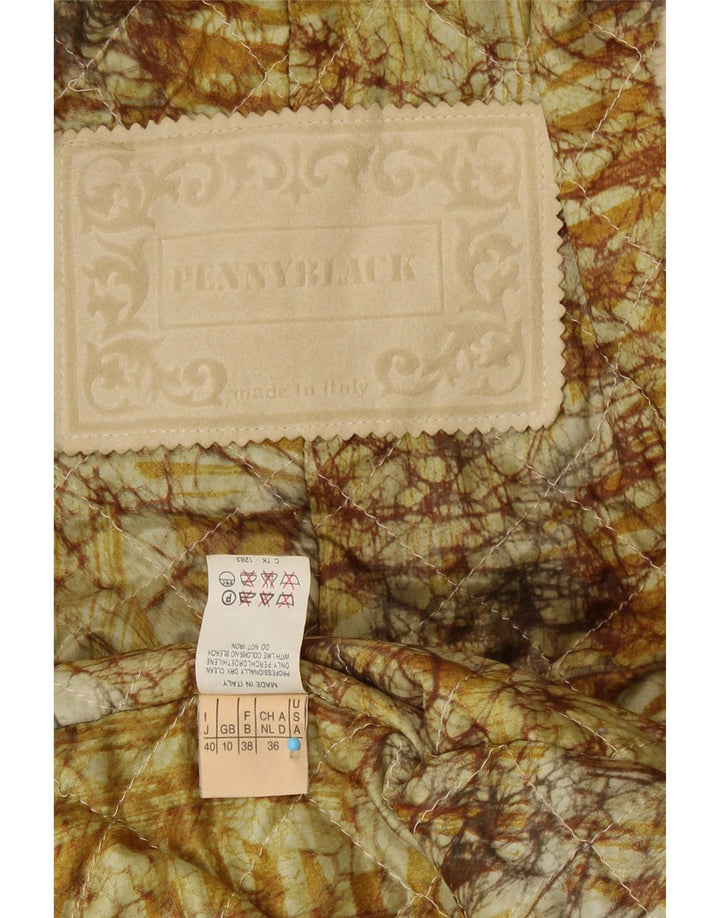 Casaco feminino oversized com peito duplo Penny Black Reino Unido 10 pequeno bege