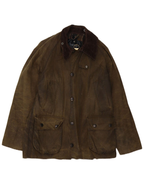 Jaqueta masculina Barbour Bedale de algodão encerado Reino Unido 34 XS cáqui