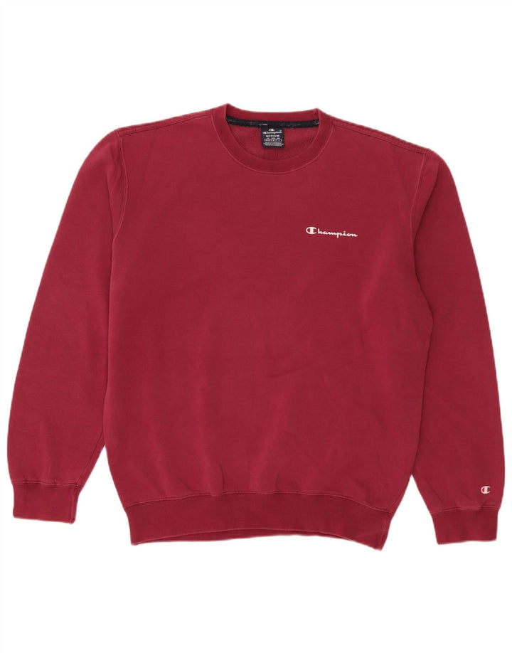 Champion moletom masculino jumper médio algodão vermelho