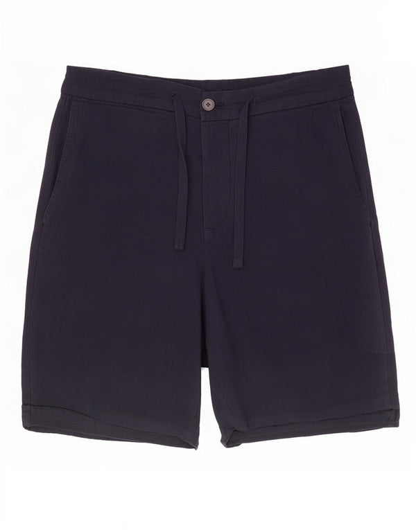 Zara Mens Chino Shorts Médio W31 Algodão Azul Marinho