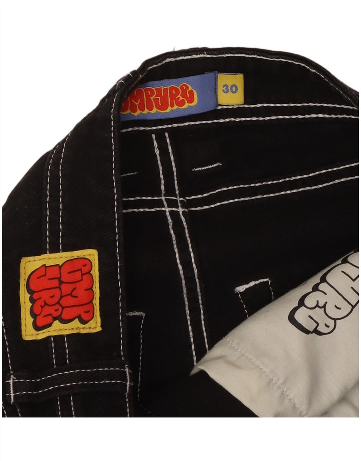 Jeans cônicos masculinos VINTAGE W30 L28 algodão preto