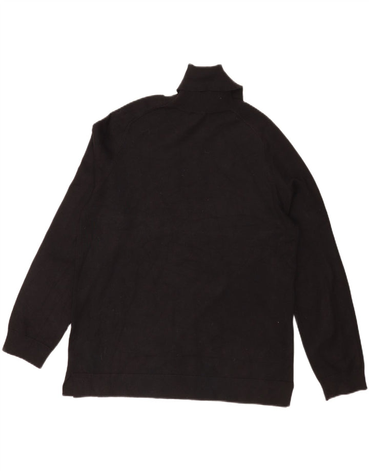 Suéter masculino Dkny com gola redonda e viscose grande em bloco colorido preto