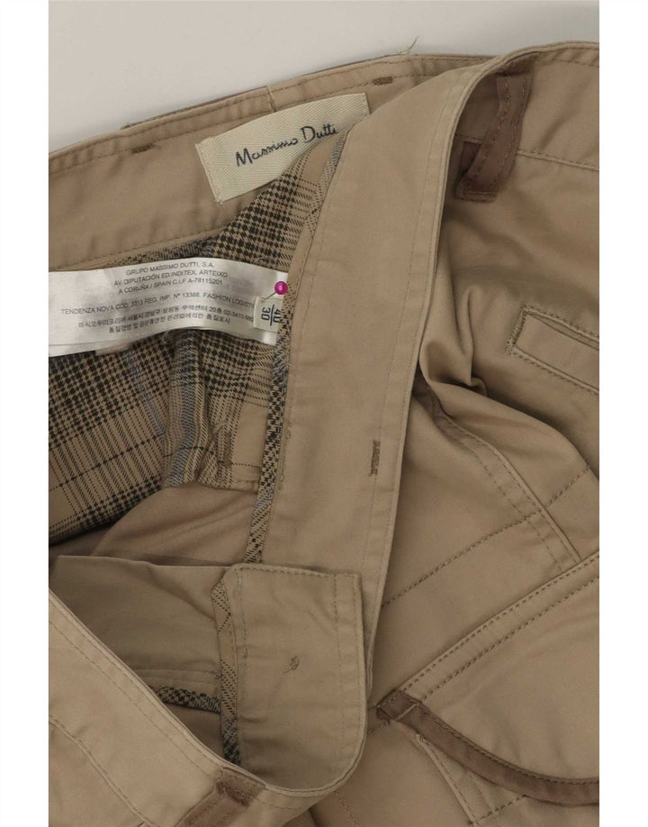 Calça cargo slim feminina Massimo Dutti W30 L32 algodão bege