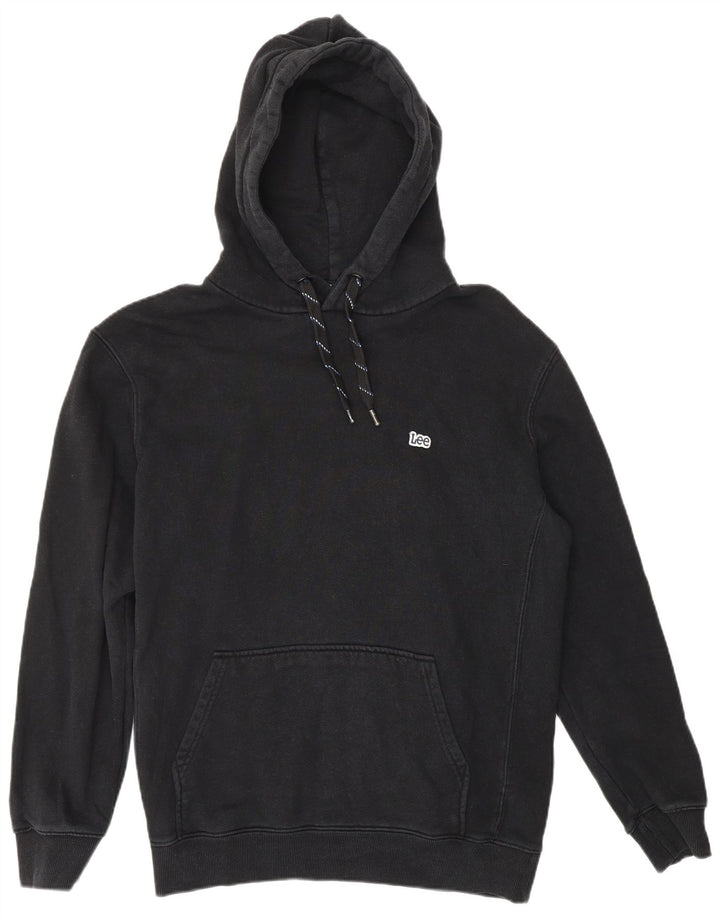LEE moletom com capuz masculino médio algodão preto