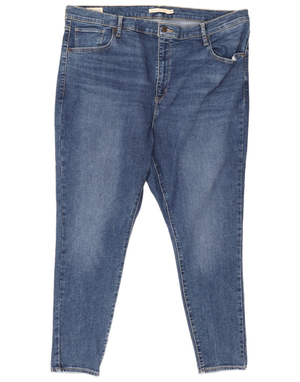 Calça jeans feminina Levi's Mile High Super Skinny US 20 3XL W40 L28 azul algodão