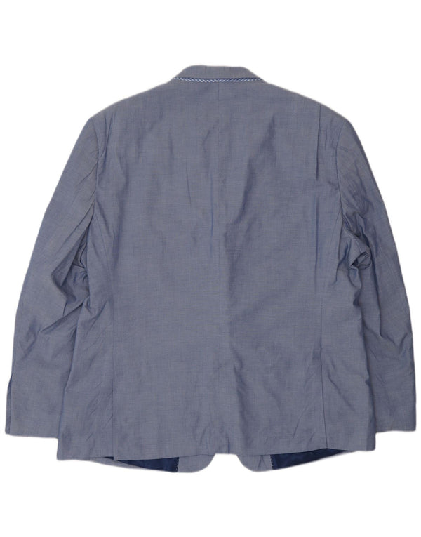 Jaqueta blazer masculina Tommy Hilfiger com 2 botões Reino Unido 46 3XL algodão azul
