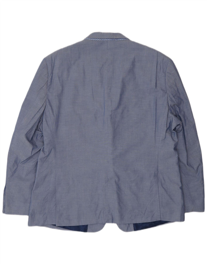 Jaqueta blazer masculina Tommy Hilfiger com 2 botões Reino Unido 46 3XL algodão azul