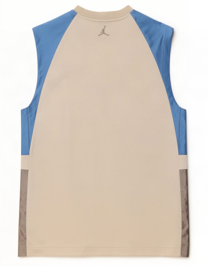 Jordan Mens Vest Top UK 39/41 Médio Branco Colourblock Poliéster