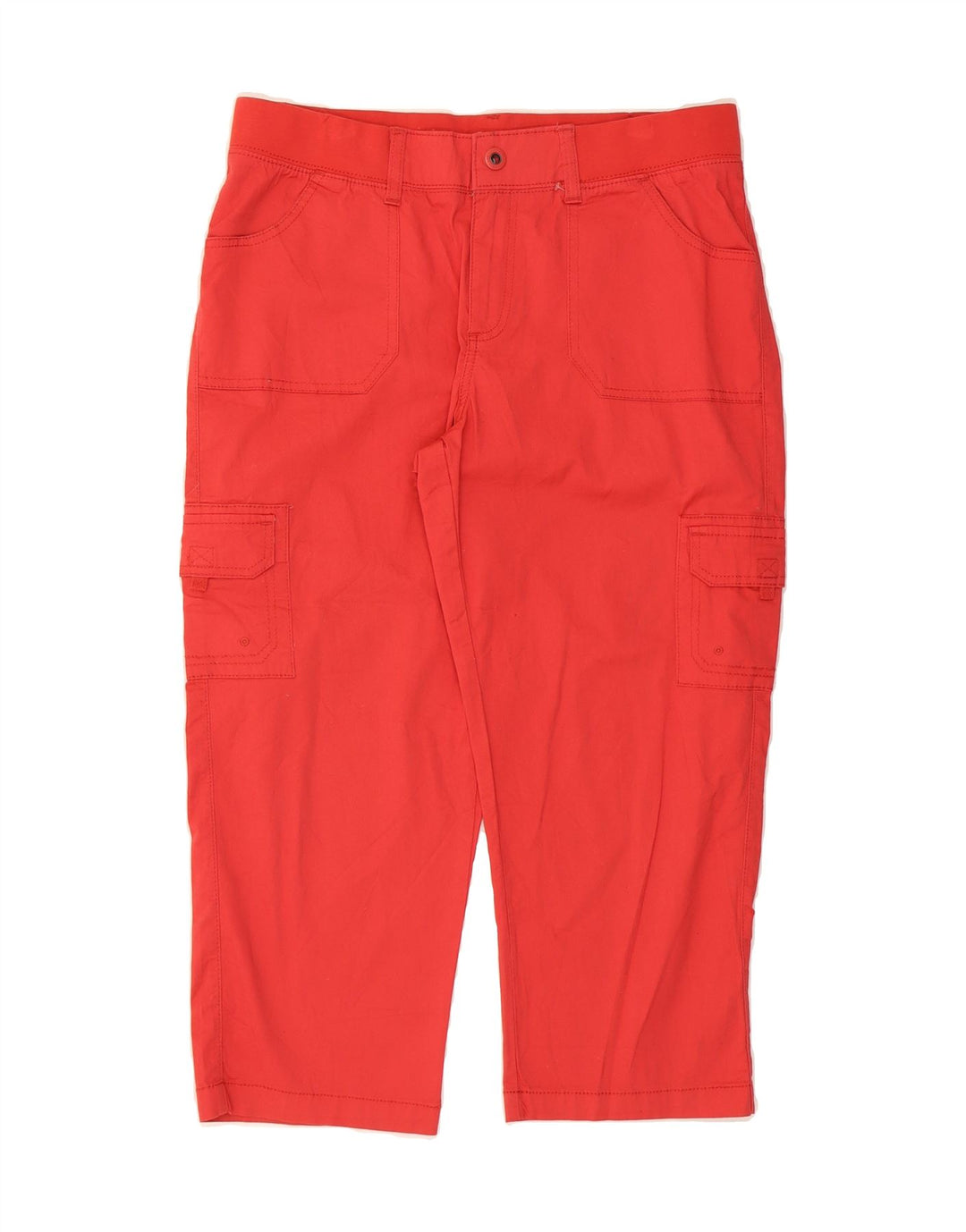 LEE Womens Relaxed Fit Straight Cropped Trousers US 12 Large W34 L23 Red Vintage Lee and Second-Hand Lee from Messina Hembry 