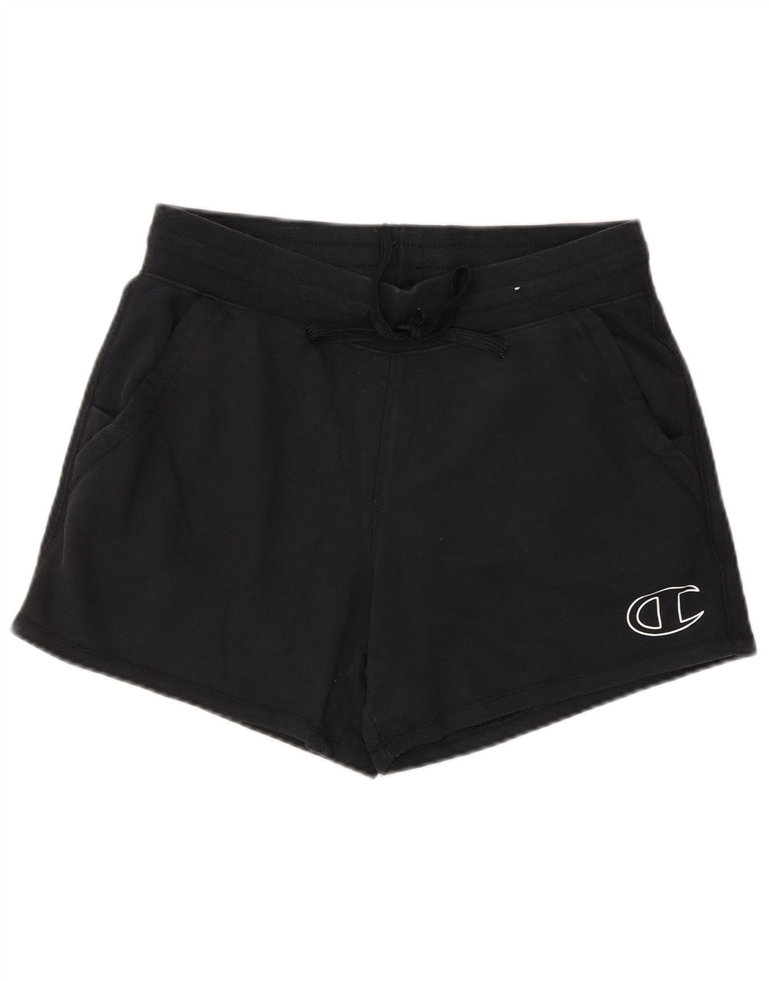 Shorts esportivos masculinos Champion pequeno algodão preto