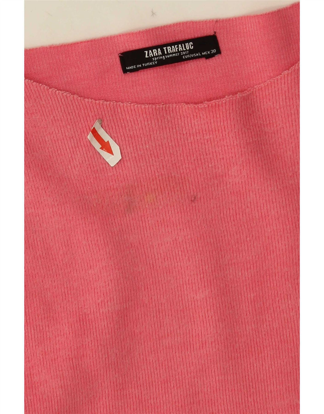 Zara Womens Oversized Top Manga Longa Reino Unido 16 Grande Algodão Rosa