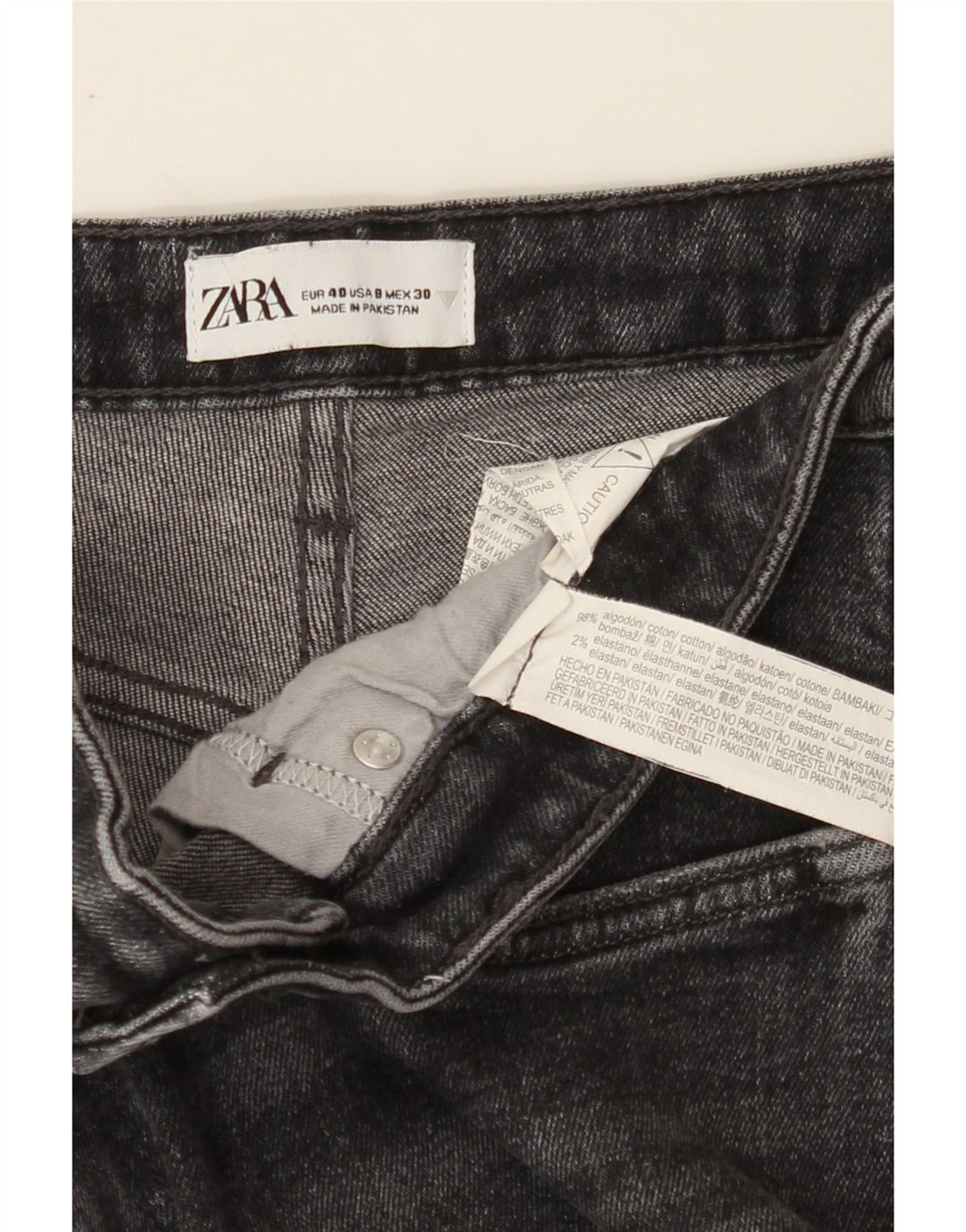ZARA Womens Bootcut Jeans EU 40 Medium W30 L25 Grey Cotton Vintage Zara and Second-Hand Zara from Messina Hembry 