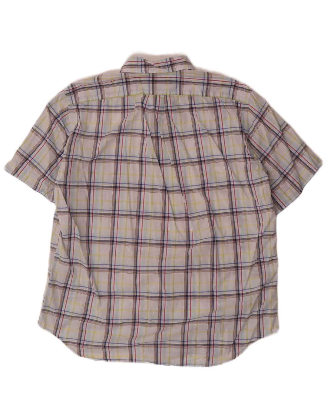 Camisa masculina de manga curta Marlboro Classics grande algodão xadrez multicolorido