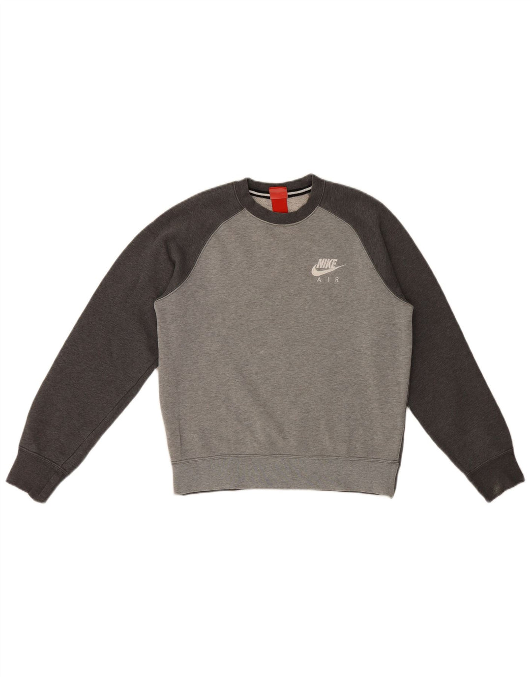 Moletom masculino Nike Jumper pequeno cinza colorblock algodão