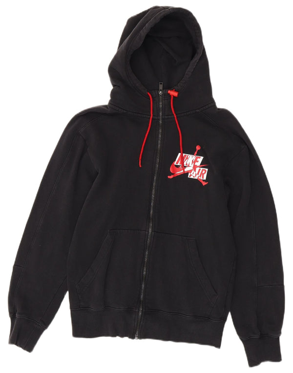 Suéter Jordan feminino com capuz e zíper gráfico oversized Reino Unido 6 XS algodão preto