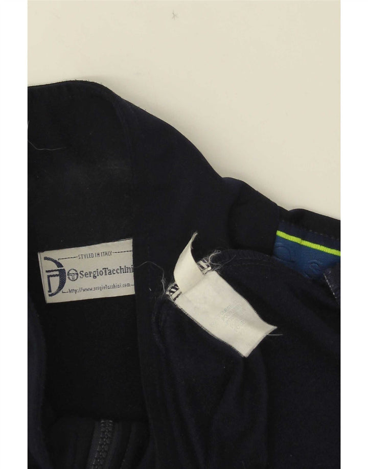 Sergio Tacchini Jaqueta masculina de agasalho IT 54 XL Azul marinho Colourblock
