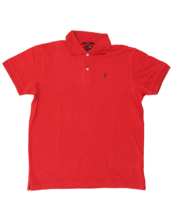 Camisa polo masculina Marlboro Classics Slim Fit vermelha média