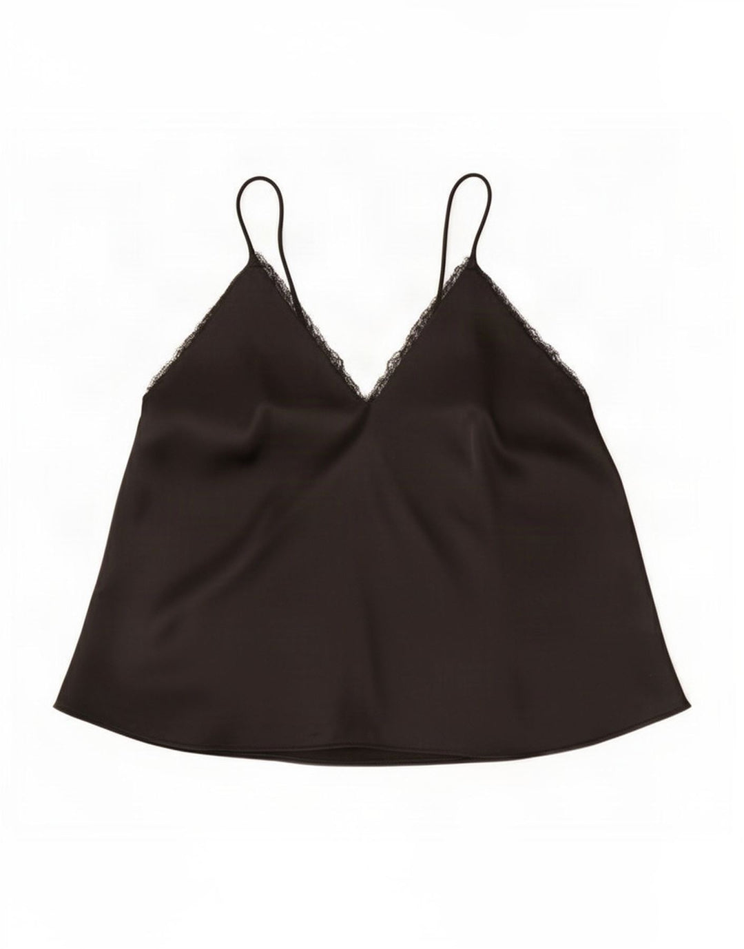 Zara Womens Crop Cami Top UK 14 Grande Poliéster Preto