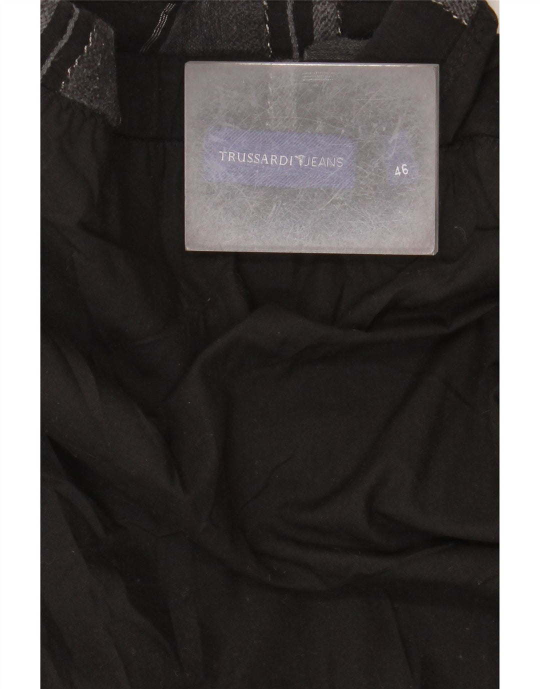 TRUSSARDI saia evasê feminina IT 46 grande W32 listrada preta
