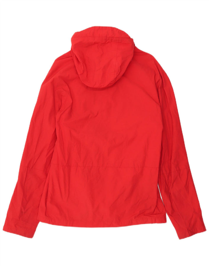 Jaqueta de chuva masculina com capuz Jack Wills Reino Unido 38 algodão vermelho médio