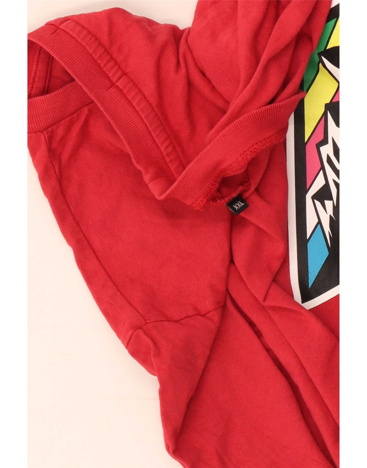 Camiseta gráfica masculina Replay Top 2XL algodão vermelho