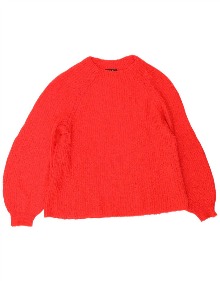 Suéter feminino Max & Co. com gola redonda Reino Unido 16 grande vermelho