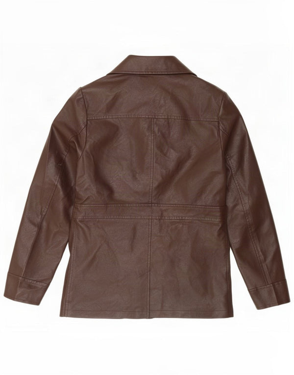 Jaqueta blazer feminina de 3 botões da Urban Outfitters Reino Unido 10 pequena marrom