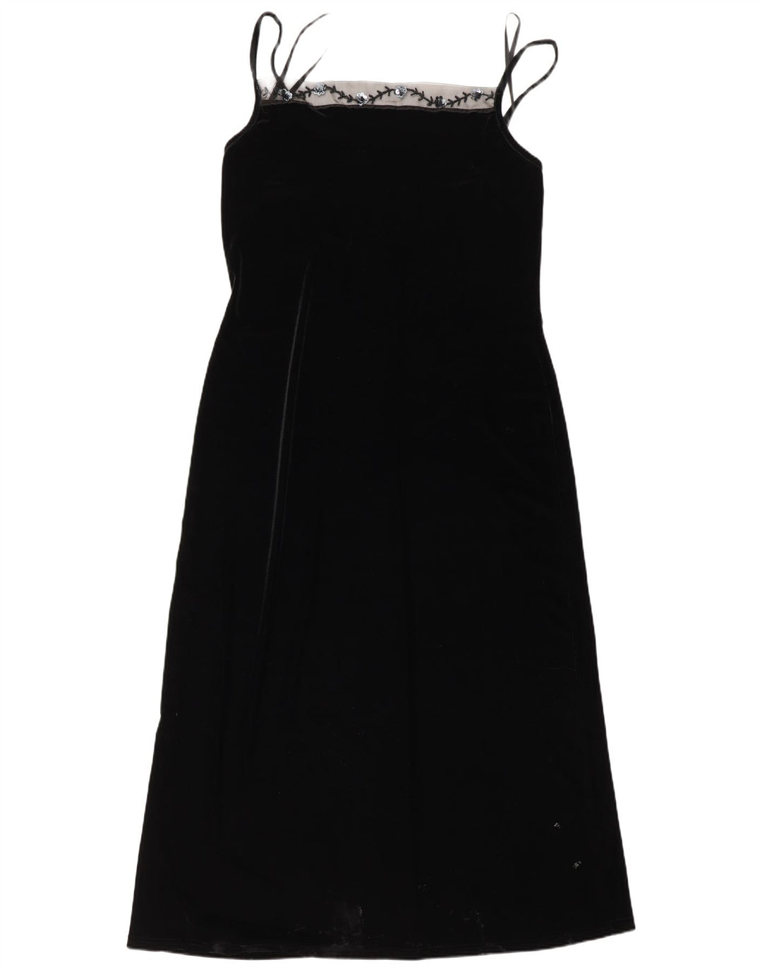 Vestido maxi feminino sem mangas Opera By Richards Reino Unido 16 grande poliéster preto