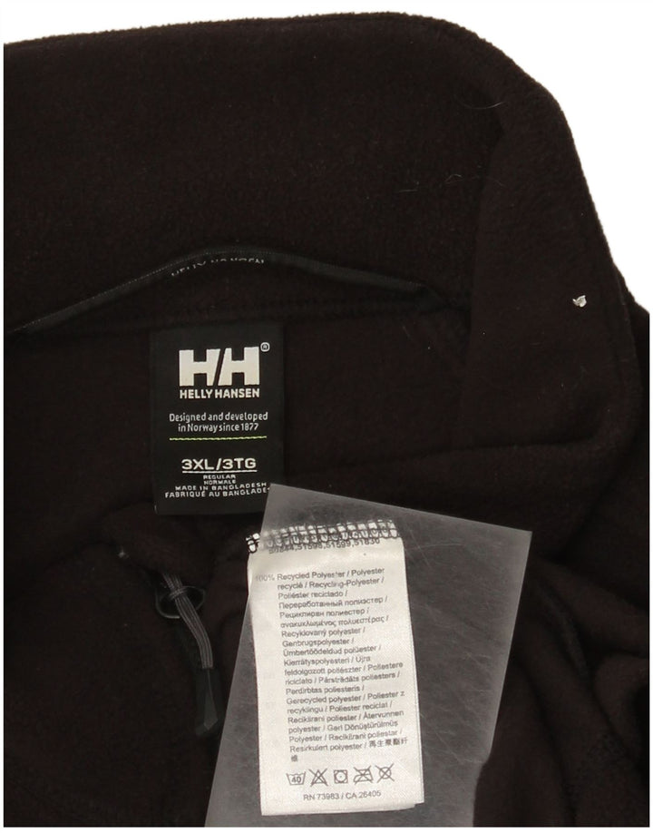 Suéter de lã masculino Helly Hansen com zíper e gola 3XL poliéster preto