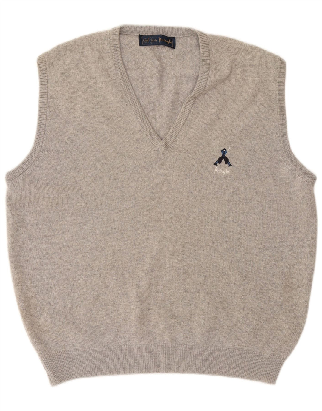 Pringle Mens Vest Tank Top XL Lã Cinza