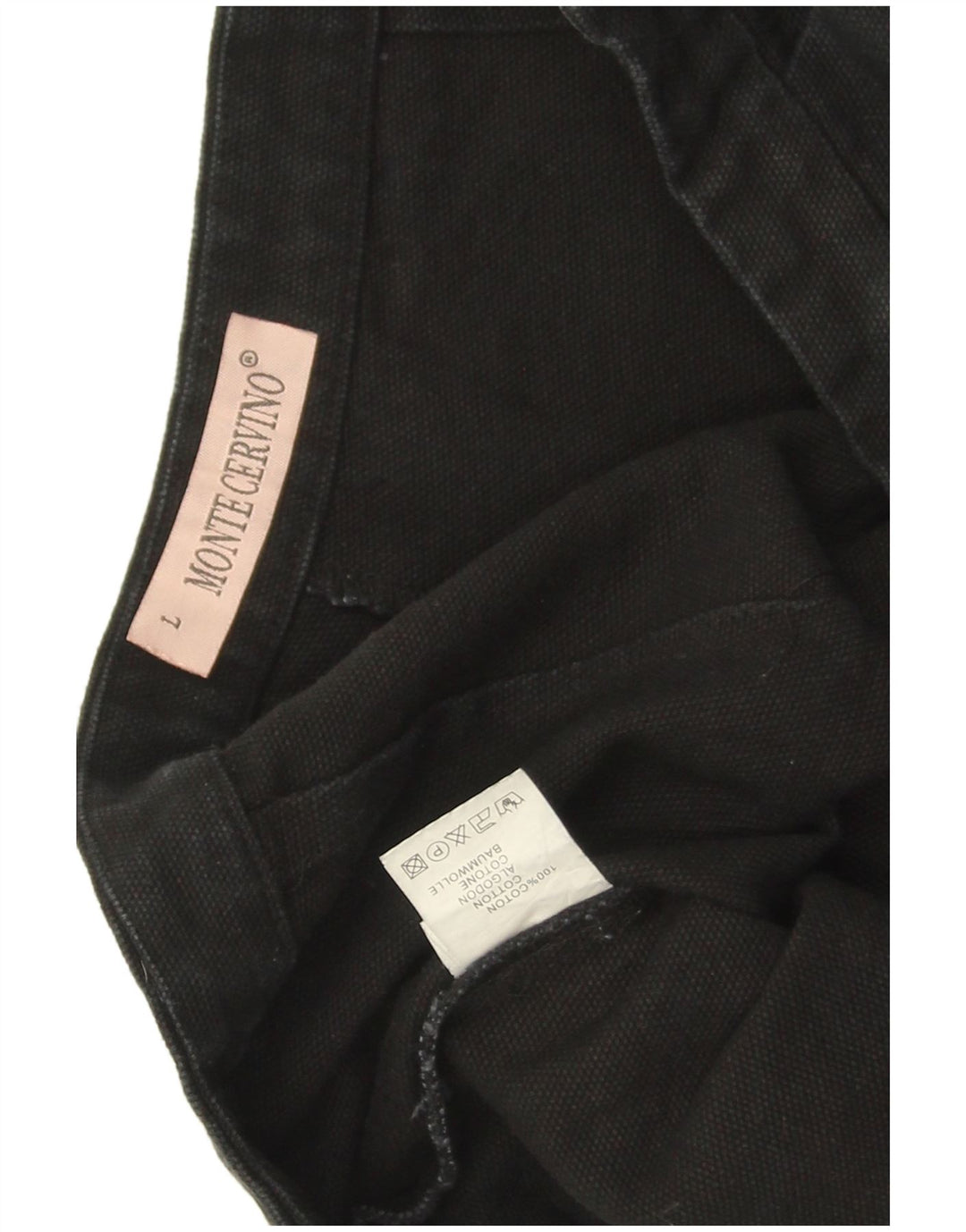 Shorts Chino feminino vintage gráfico grande W30 algodão preto