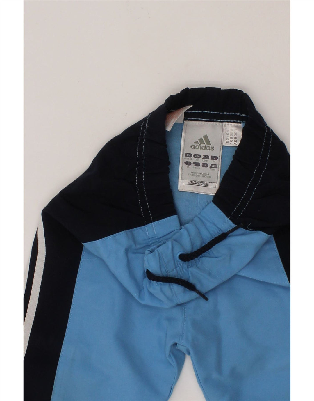 Calças de treino ADIDAS para bebé menino 6-9 meses azul colorblock poliéster