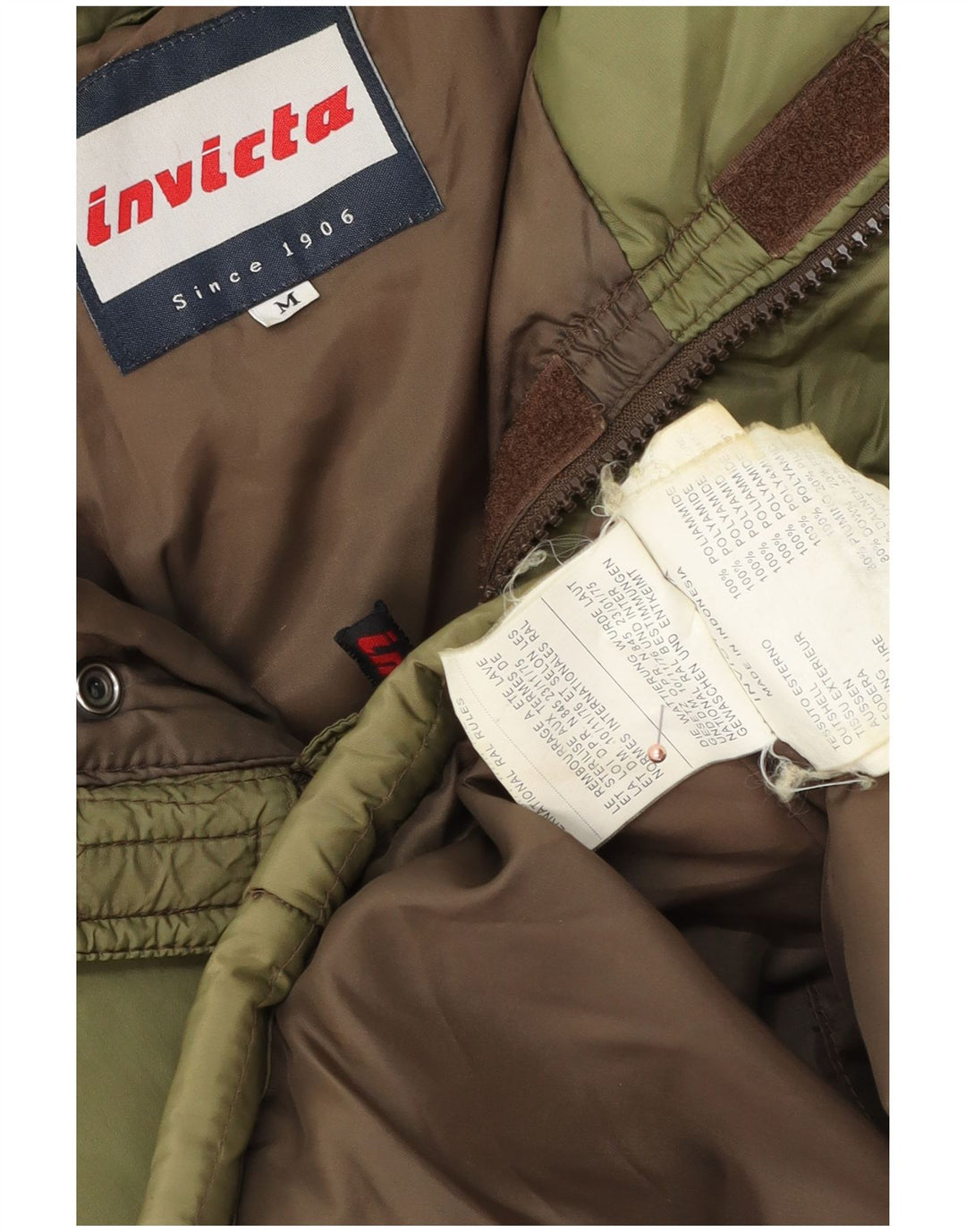 Jaqueta masculina acolchoada de ajuste solto INVICTA UK 38 poliamida cáqui média