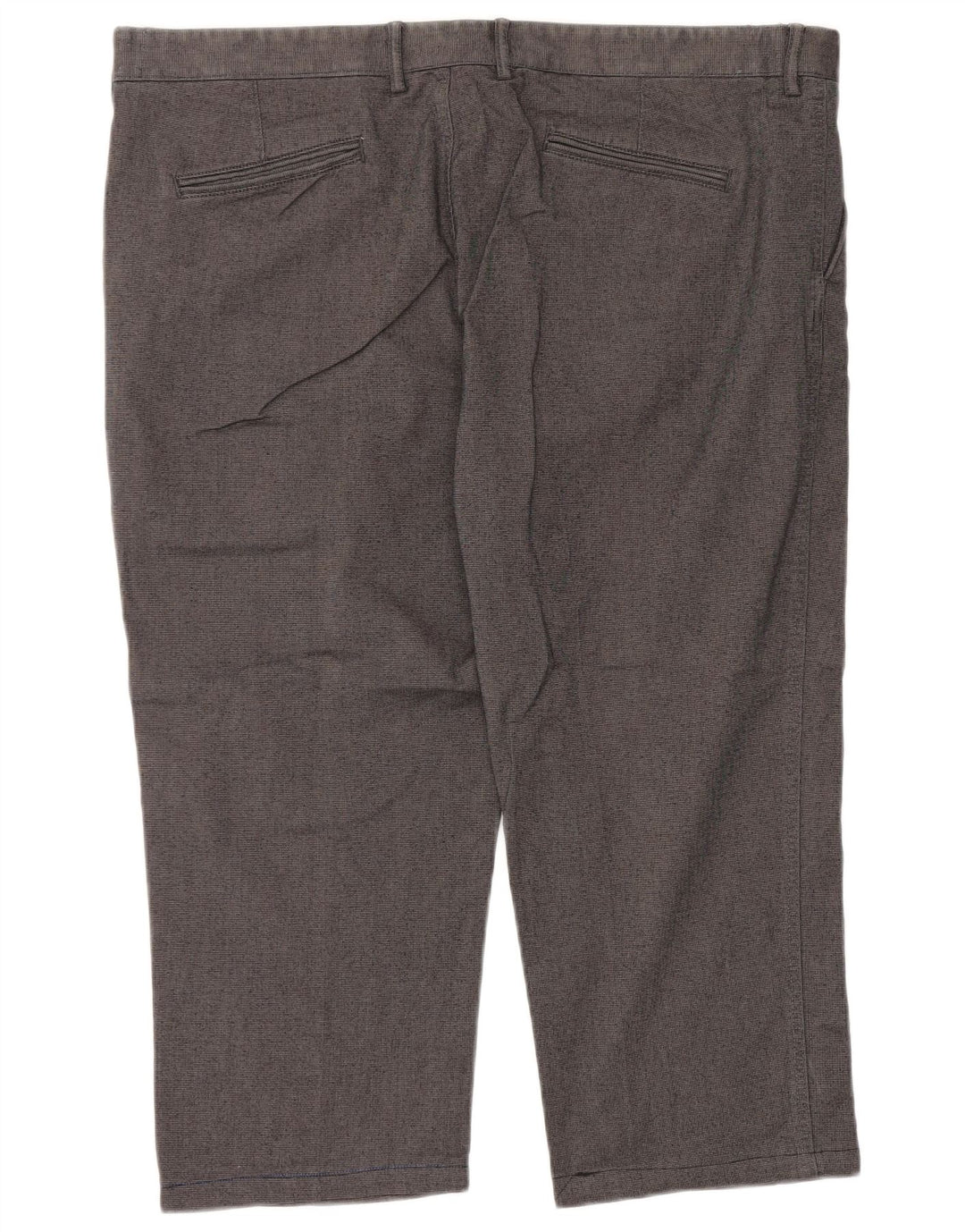 Calça masculina cortada reta Marks & Spencer W44 L23 algodão cinza