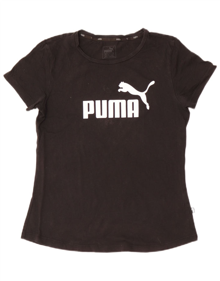 Puma Camiseta Feminina Graphic Top UK 12 Médio Preto