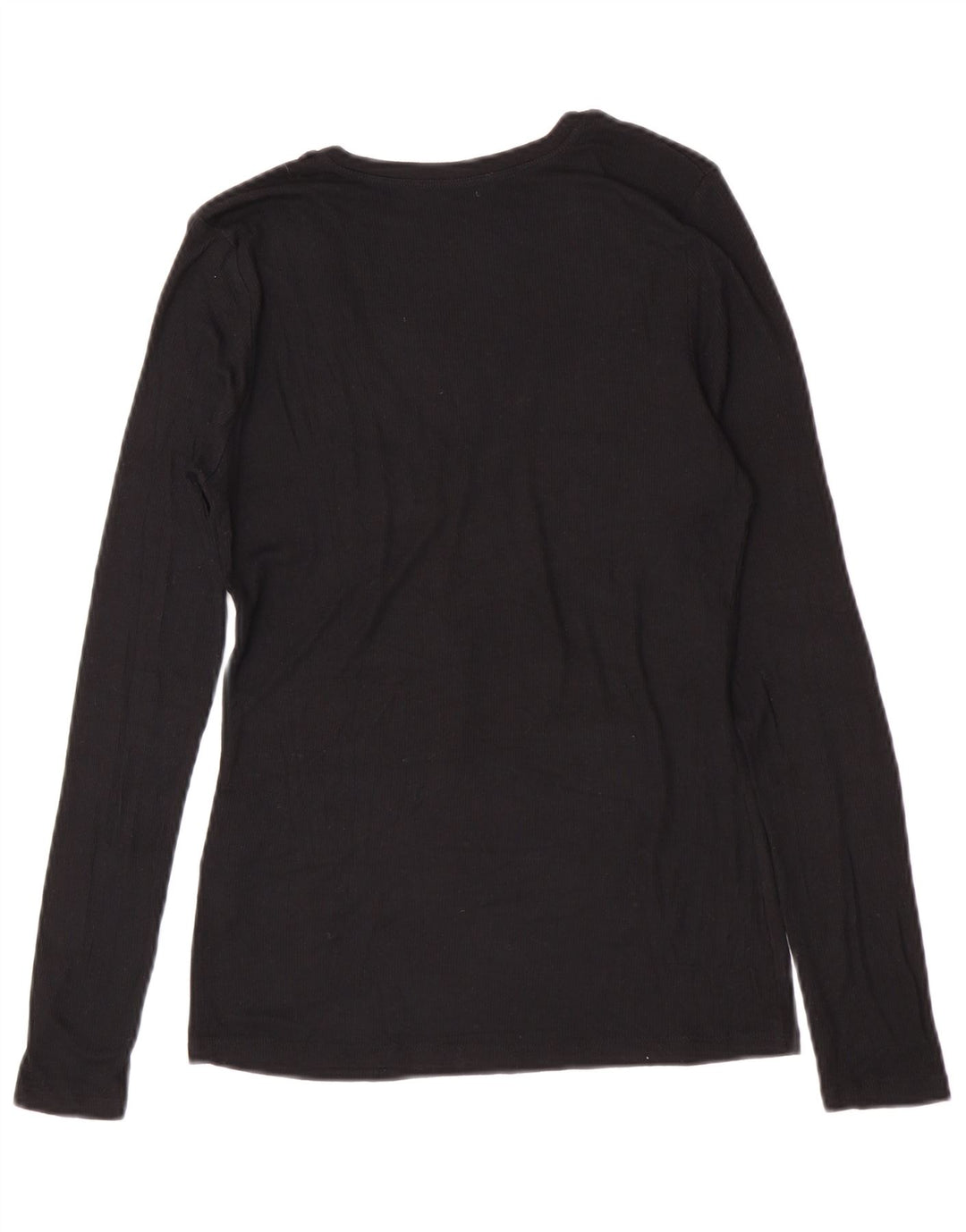 Top feminino Zara manga comprida UK 14 grande preto modal