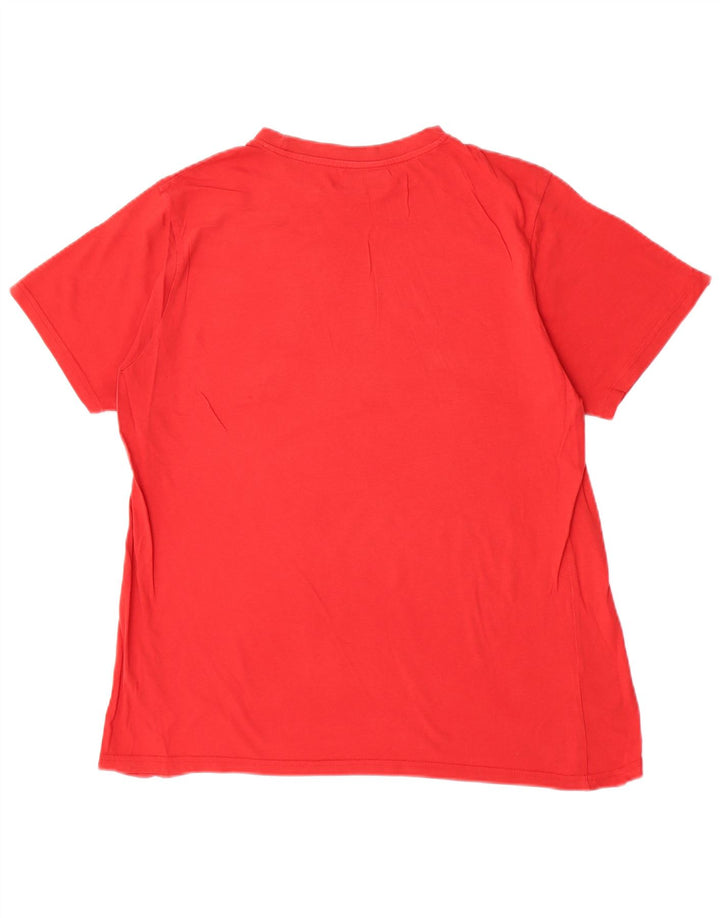 Camiseta gráfica masculina Kappa Top grande de algodão vermelho