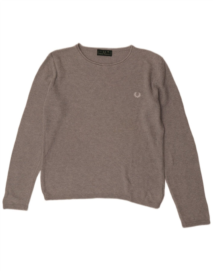Suéter masculino Fred Perry com gola canoa XL algodão cinza
