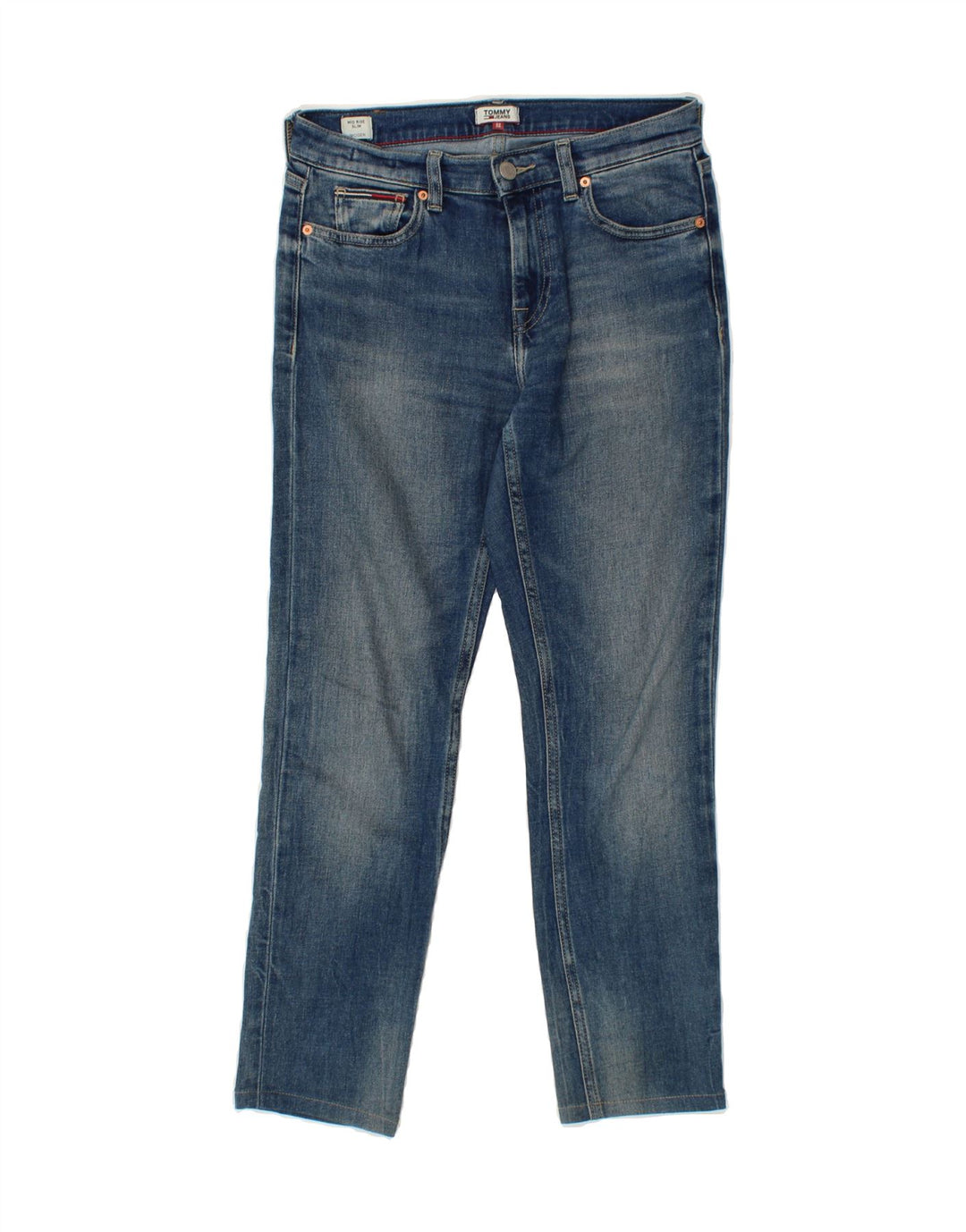 TOMMY HILFIGER Womens Imogen Mid Rise Slim Jeans W26 L27 Blue Cotton Vintage Tommy Hilfiger and Second-Hand Tommy Hilfiger from Messina Hembry 