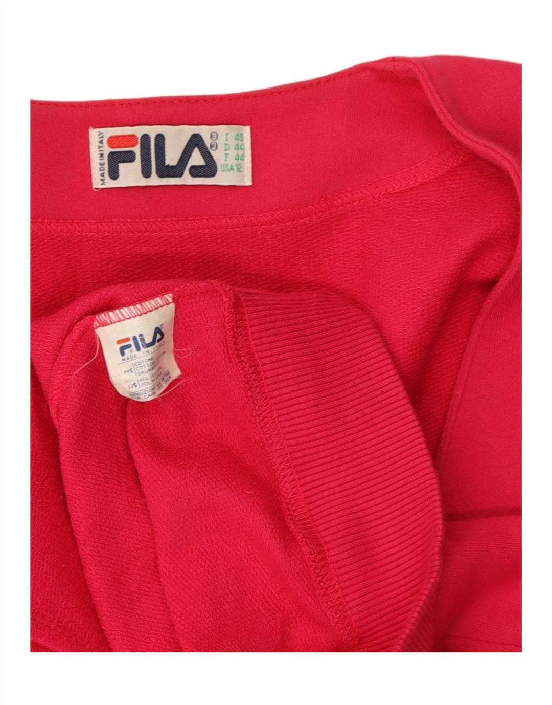 FILA Womens Sleeveless Cardigan Sweater IT 48 XL Pink Cotton Vintage Fila and Second-Hand Fila from Messina Hembry 