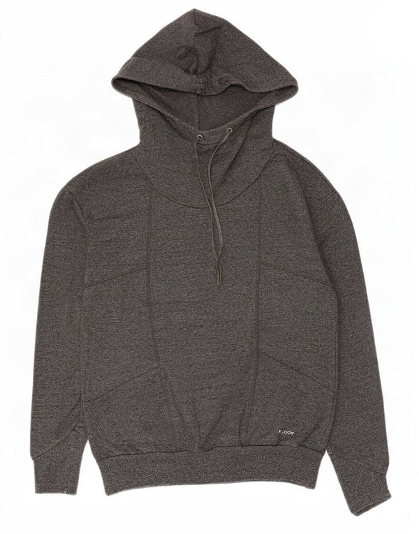Jumper com capuz feminino Freddy UK 12 algodão cinza médio
