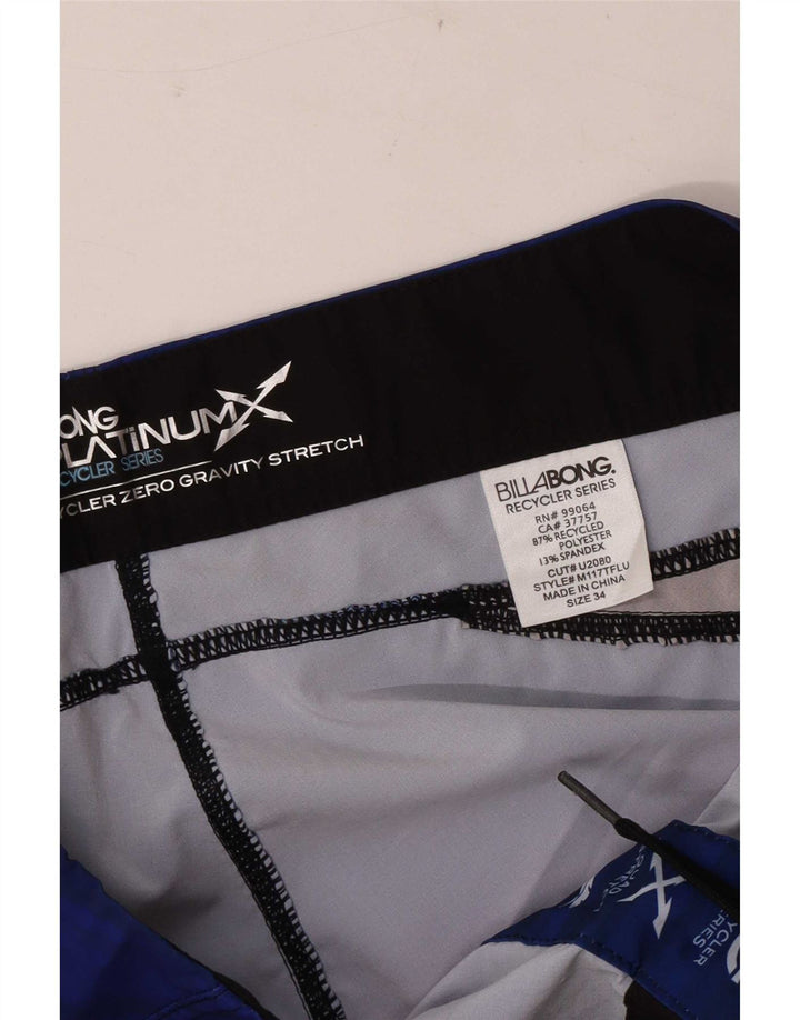 Billabong Mens Graphic Natação Shorts Grande Listrado Multicolorido