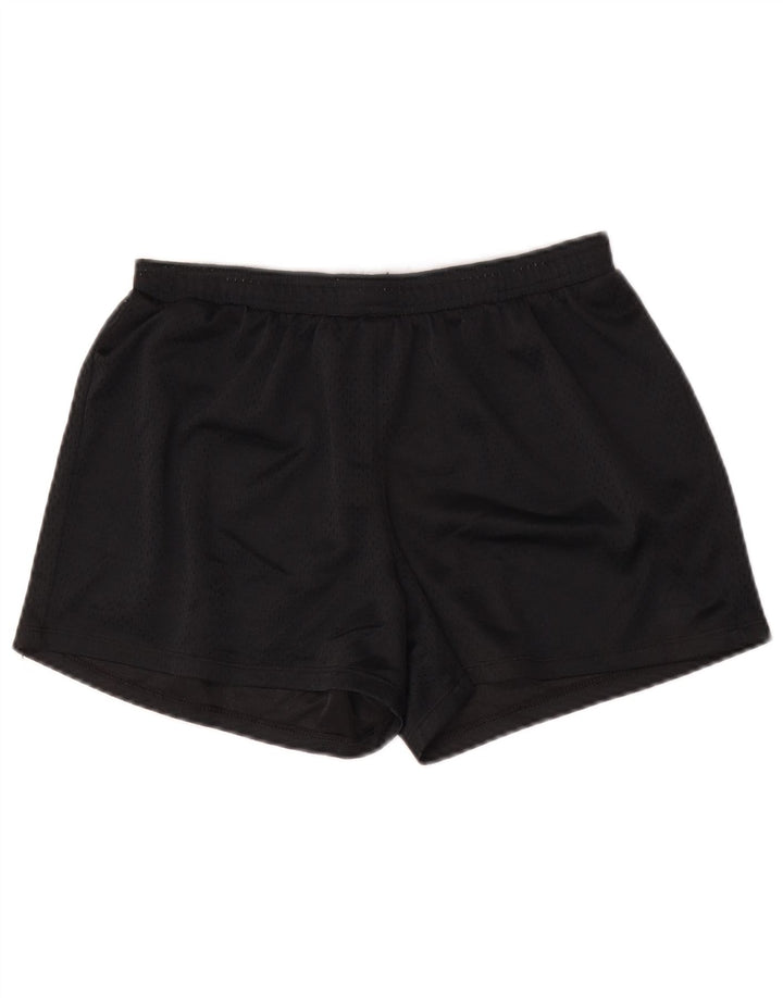 Shorts esportivos femininos Champion UK 12 poliéster preto médio