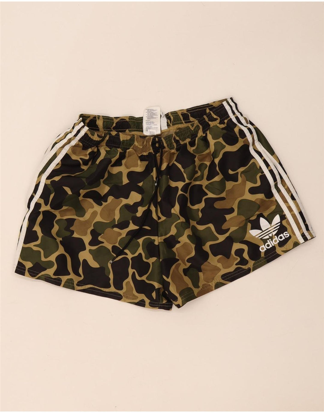 Adidas Mens Sport Shorts XL Khaki Camuflagem Poliéster