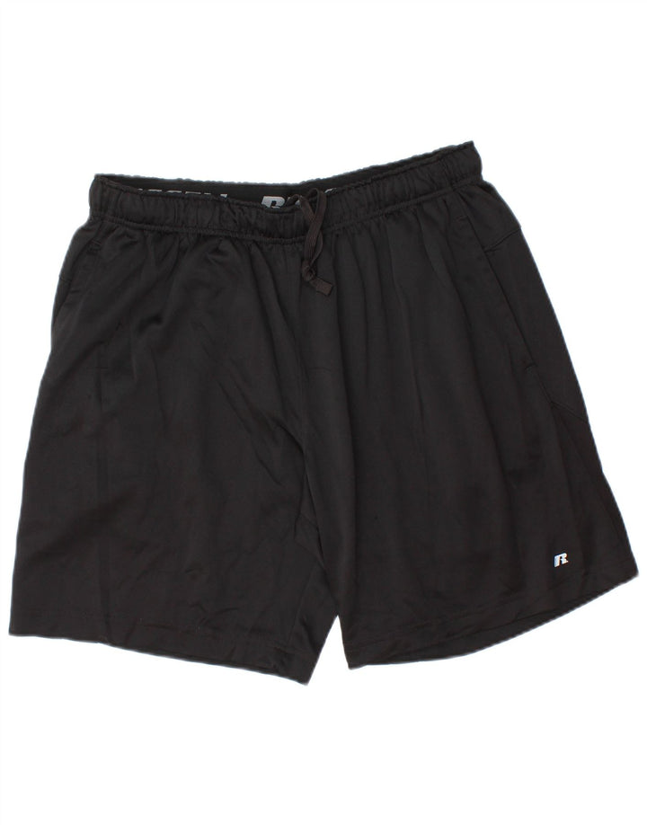 RUSSELL ATLÉTICO Masculino Dri-Power Sport Shorts Grande Poliéster Preto