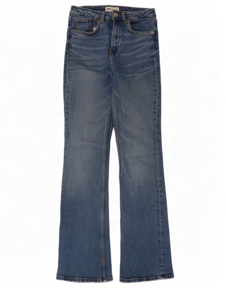 Zara Calça jeans feminina larga EU 36 XS W26 L31 Azul