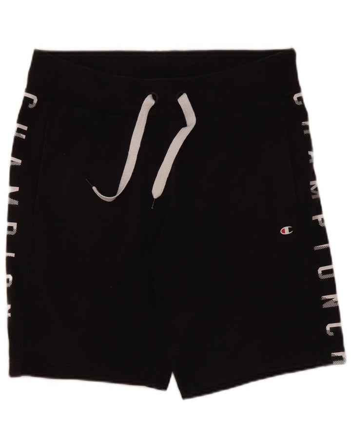 Shorts esportivos gráficos masculinos Champion médio algodão azul marinho